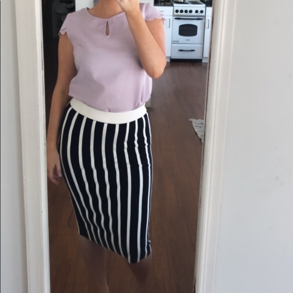 Ann Taylor stretchy midi skirt